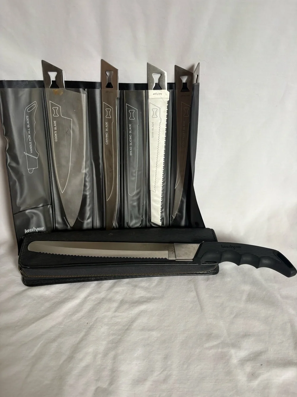 Kershaw Blade-Trader Interchangeable Knife Set 6 Blades Case USA/Japan